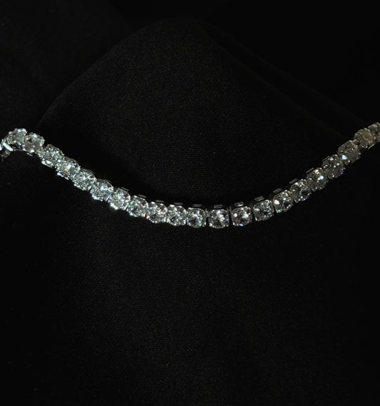 Sterling Silver Tennis Bracelet 925 With Cubic Zirconia Diamonds