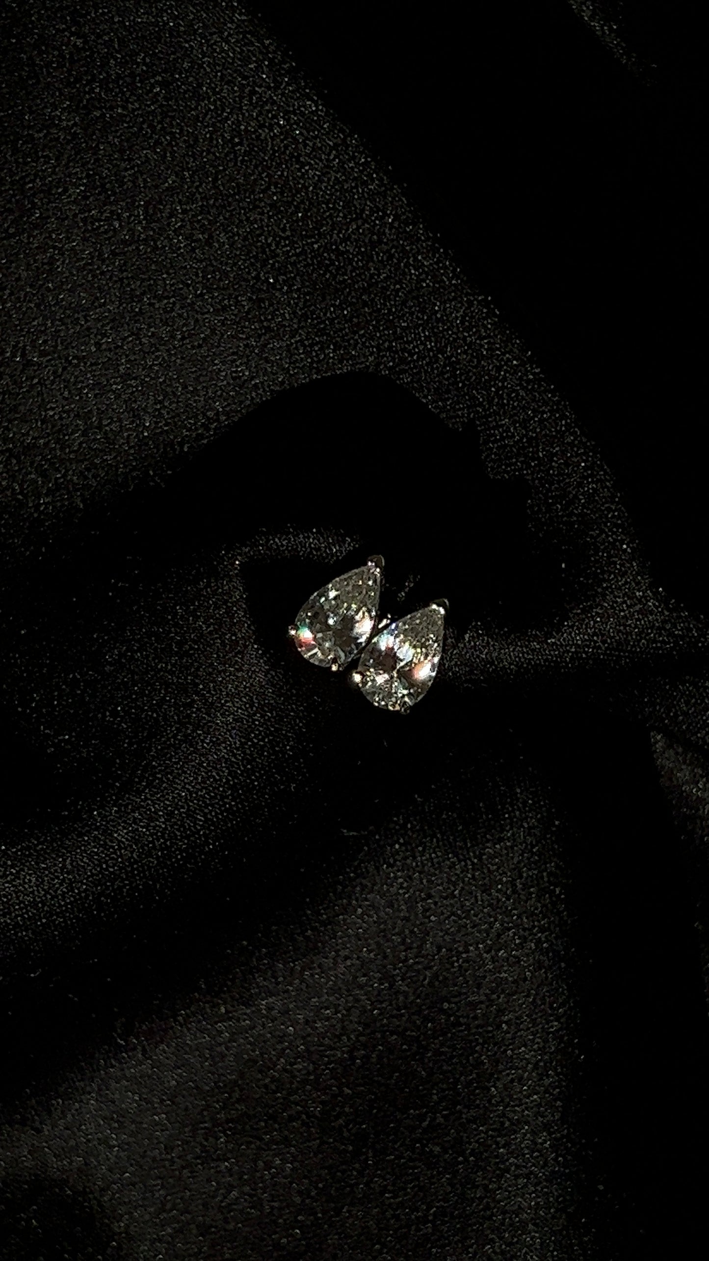 Sterling Silver 925 Stud Earrings With Lab Diamonds